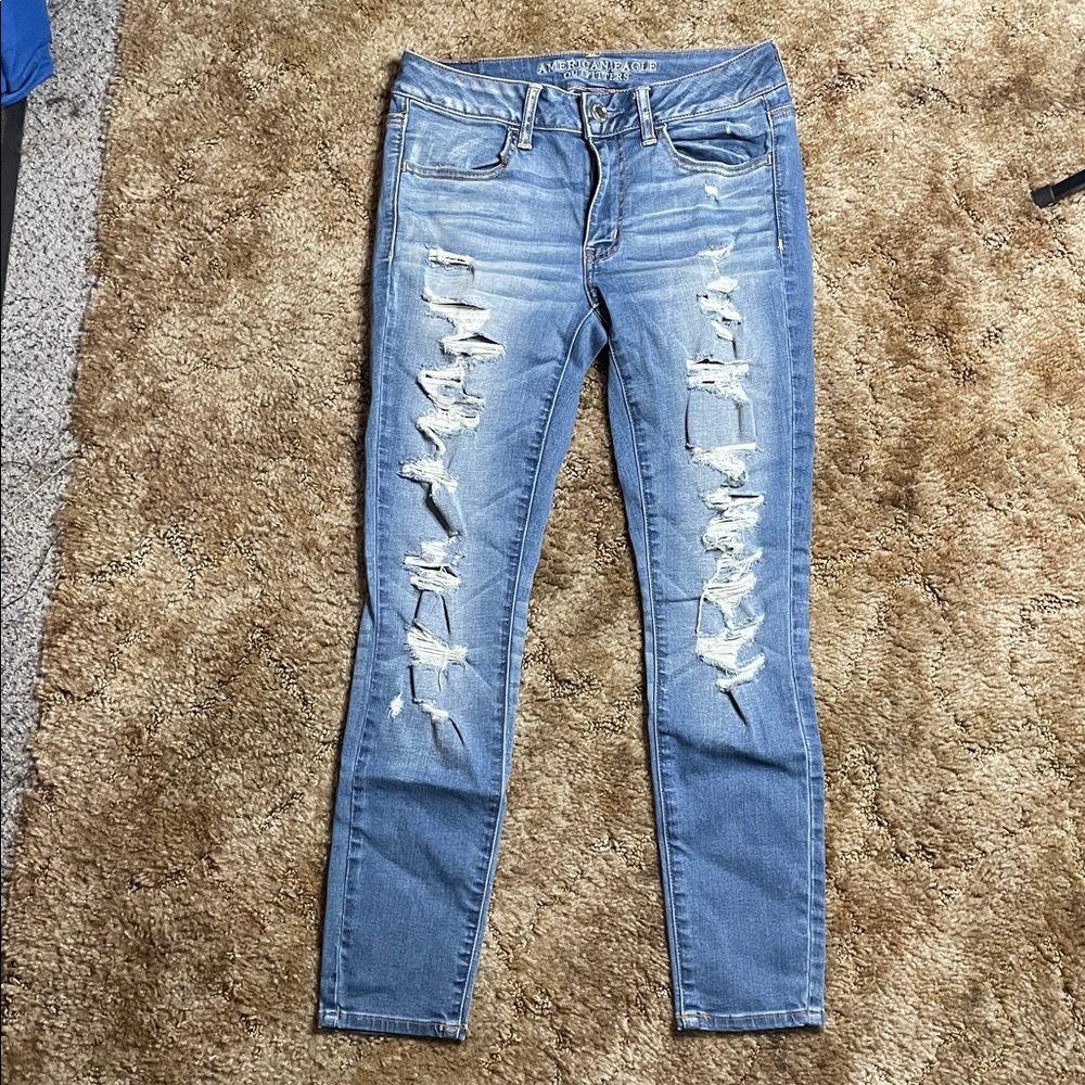 American Eagle Distressed Jegging Size 6 Short - Picture 3 of 6
